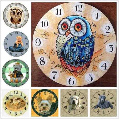 Popular Wonderful Clock 5D Diamond embroidery Full Set Animal Clock 5D diamond mosaic Sale Dog Diamond Painting Full Square owl