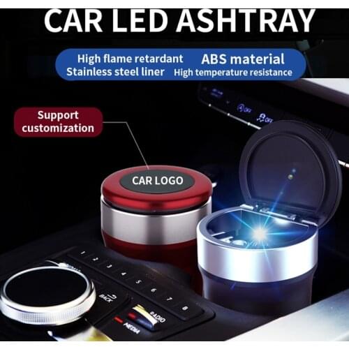 Car Ashtray with led Light Portable Smokeless Ashtray For Mazda 2 3 5 6 CX4 CX5 CX7 CX9 Axela CX3 RX8 MX5 miata Atenza Demio