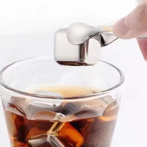 Bar Wine Chiller Stainless Steel Whiskey Stones Ice Cube For Drinks Food Grade Metal Ice Cube LX6873