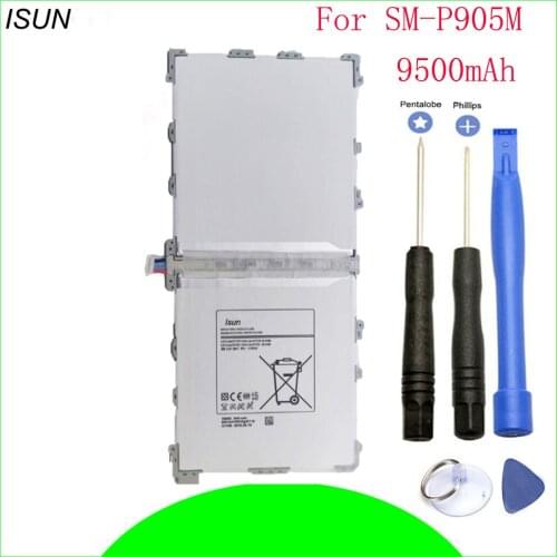 ISUN 9500mAh Batteria For Samsung Note Pro 12.2 P900 SM-P900 P901 SM-P905M P905M T9500E /U Replacement Battery With Tools