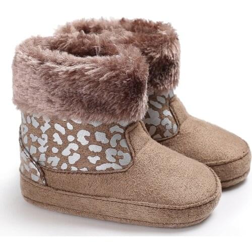 E&Bainel Cute Warm Winter Baby Girls Boots Shoes Newborn First Walkers Anti-slip Children Baby Snow Booties Shoes