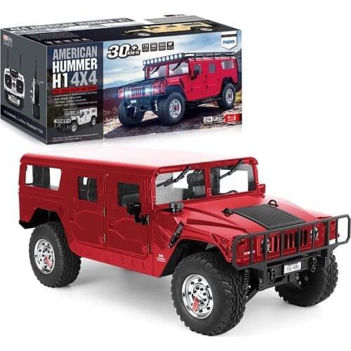 HG P415 1/10 4WD 30KM/H 2.4G Full Scale 4X4 American Hummer RC Model Car Toy (without Battery and Charger) - (Red) Sound&Light