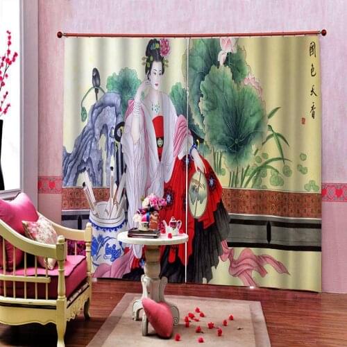 Customize 3d curtains for living room National color beauty curtains for bedroom blackout curtains