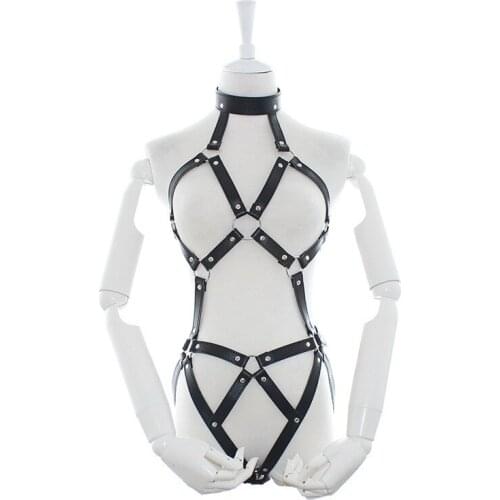 Leather Adult Sex Bondage Tools BDSM Toys Fetish Harness Set Slave Play Products Couple Bundle Binding