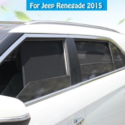 For Jeep Renegade 2015 Magnetic Attraction Car Sunshield Window Gauze Sunshade Mesh Cover Foldable Accessories