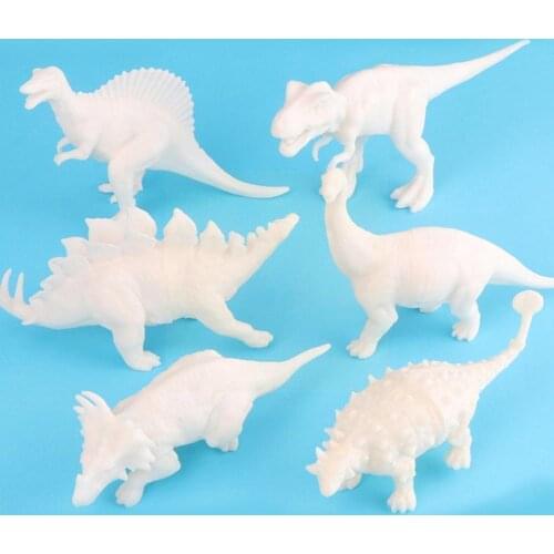 1 Set DIY Dinosaur Model 3D Painted Hand Coloring Tyrannosaurus Dino Children Egg Toys Puzzle Educational Drawing H7H2
