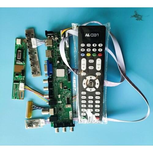 Kit For LP150X08-A5N2 DVB-T2 DVB-T Controller board 1 CCFL LCD 1024X768 TV VGA USB AV 30pin Digital HDMI Panel remote 15"