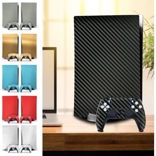 Skin Sticker For PS5 Stickers Console + 2 Controller Solid Color Skin Stickers For Sony Playstation 5 CD-ROM Console Accessories