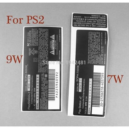 5pcs Full Cover label Stickers For Sony Playstation 2 7w 9w Controller label Sticker For PS2 70000 7w 90000 9w sticker