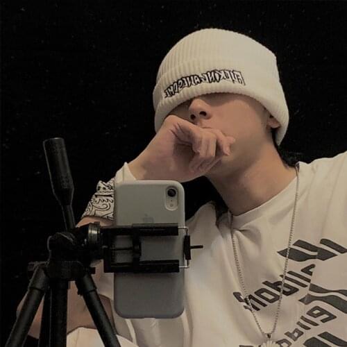 New Unisex Letter Warm Winter Hats Stylish Add Fur Lined Soft Beanie Cap Thick Winter Knitted Hats For Men & Women Dropshipping