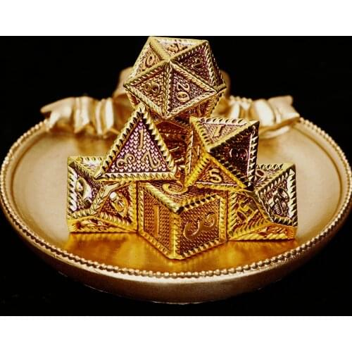 New Design Metal Dice Set Mystery Polyhedral Dnd Dice Set of Board Game Dungeon and Dragon Dice Board Game D&d Role Playing Dice