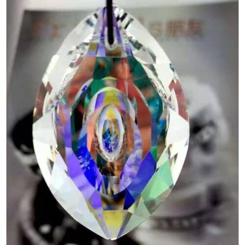 Top Quality K9 Crystal AB Chandelier Pendants (Free Ring) Machine Cut & Faceted Lovely Diy Window Suncatcher Drops For Wedding