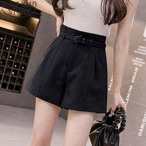 Casual Ladies Shorts 2020 Summer New Arrival Korean Style Shorts Fashion High Waist Girls A-line Elegant Wide Leg Shorts 8644 50