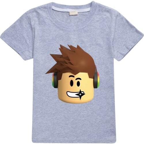 MINECRAFT Anime Summer Clothes For Kids Creeper Short Sleeve T-shirt 100% Cotton Leisure Fashion Children Boys Girls Tops