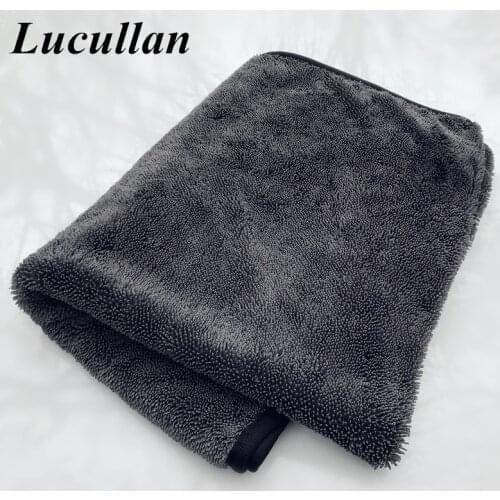 Lucullan 60X90cm Microfiber Twist Drying Towel Professional Car Cleaning Cloth for Cars Washing Polishing Waxing Detailing