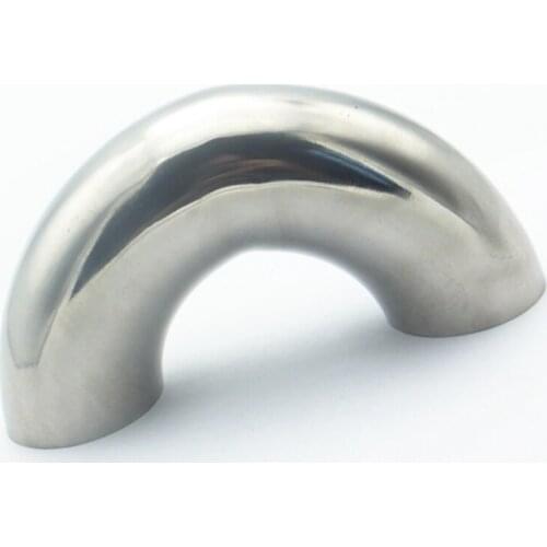 2" 51mm OD 304 Stainless Steel Sanitary Weld 180 Degree Elbow Pipe Fitting For Home Brew Homebrew Wine Beer Brewing