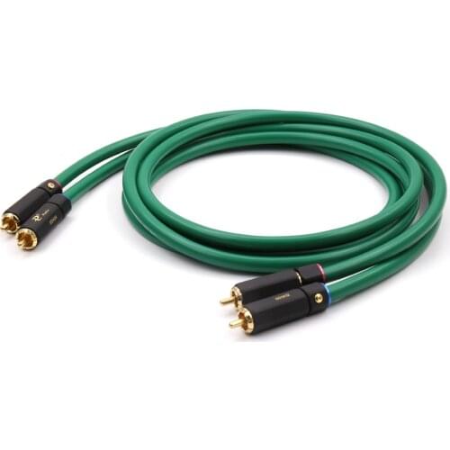 Hifi Audio Interconnect Cable 2328 Gold-Plated 2RCA Cable High Quality 6N OFC HIFI RCA Male to Male Audio Cable