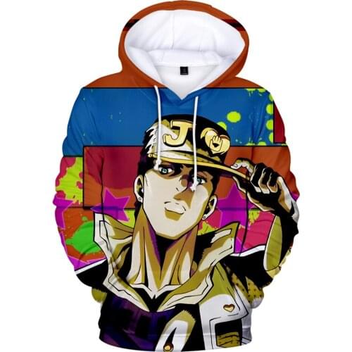 Anime JoJos Bizarre Adventure 3D Hoodies Sweatshirts Harajuku Fashion Tops Men Women Basics Autumn Loose Hoodies JOJO Clothews