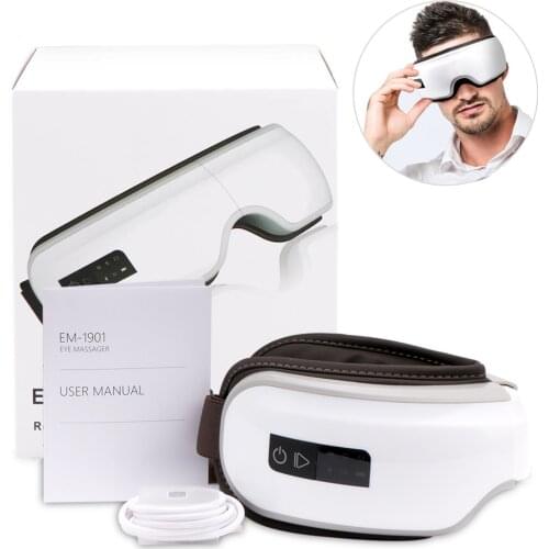 4D Smart Vibration Eyes Massager Electric Eye Care Instrument Hot Compress Bluetooth Eye Wrinkle Fatigue Relieve Massage Glasses