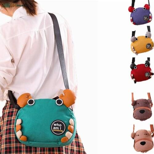 High quality Crab Packet Bear bags personality Womens Shoulder Bags Coin Purse Animals Toys Bag Kids package cute Girl Gift