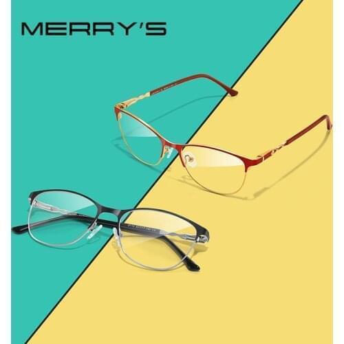 MERRYS DESIGN Fashion Trending Cat Eye Women Eyeglass Full Frame Optical Glasses Frame For Myopia Prescription Eyeglasses S2110