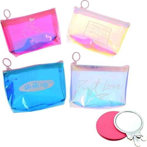 1PCS Fashion Coin Wallet PVC Lady Small Mini Coin Pouch Zipper Money Key Earphone Line Lady Kid Coin Holder Purse