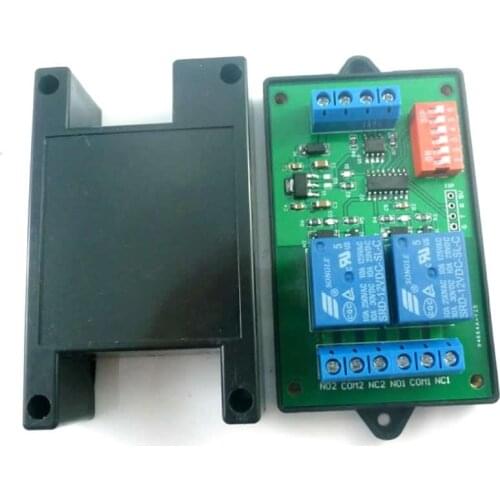 2 way switch quantity output relay controller RTU AT MODBUS command RS485 serial port PLC