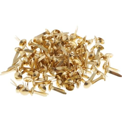200 Pieces Mini Brads Gold Round Brad Pastel Brads for Scrapbooking Crafts Making Stamping and DIY Office Supplies