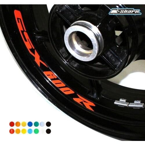 8 X custom inner rim decals wheel reflective sign Stickers stripes Fit for SUZUKI GSX 600R