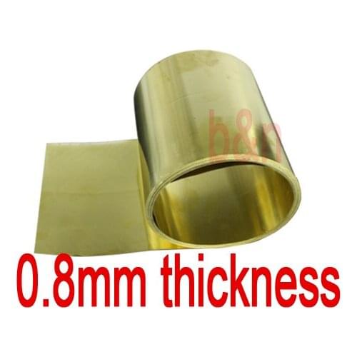 Brand new H62 Thin latten flitter gold brass sheet Yellow brass strip foil Brass plate 0.8mm thickness 200mm width brass band