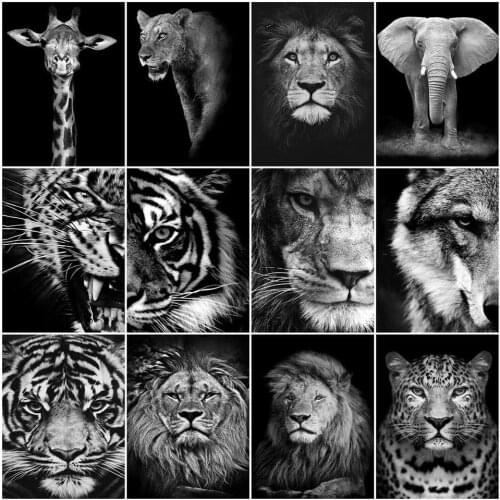 AZQSD Diamond Embroidery Mosaic Lion 5D DIY Needlework Full Square Drill Diamond Painting Animal Cross Stitch Home Decoration