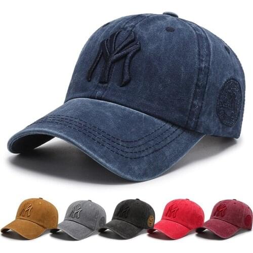New fashion retro washed cotton baseball cap MY embroidery unisex spring and summer outdoor sports sun visor hip hop dad hat