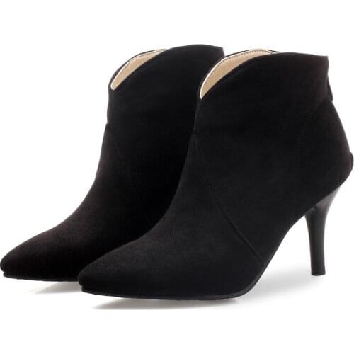 Big Size Top fashion 0 sets of thick heel zipper stitching 0 sets of fashion middle heel boots