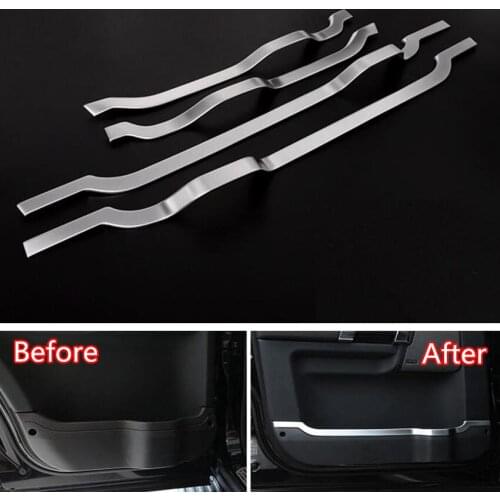 YAQUICKA 4Pcs/set Car Interior Door Decoration Strips Trim Cover Sticker Fit For Land Rover Discovery 4 2010-2016 Styling