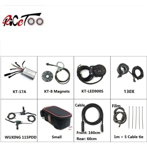 RICETOO Electric Bicycle Parts LED Display KT-17A Controller for 350W Motor PAS/Throttle/Break for E-bike Refit without Motor
