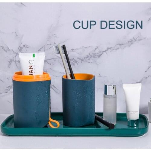 Travel Toothbrush Cup Portable Storage Box Trips Handy Bathroom Toothpaste Holder Organizer Plastic Washing Cup Bathroom Tool