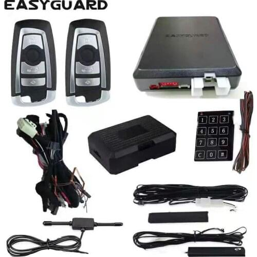 EASYGUARD CAN BUS style PKE kit fit for BMW plug and play easy DIY installation car alarm with remote start Stop push start
