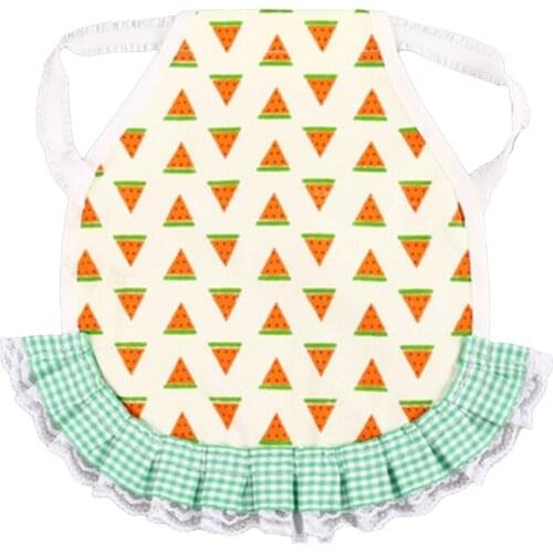 Chicken Saddle Hens Apron with Elastic Adjustable Straps Cartoon Fruit Polka Dot Print Ruffled Duck Jacket Poultry Wing Back