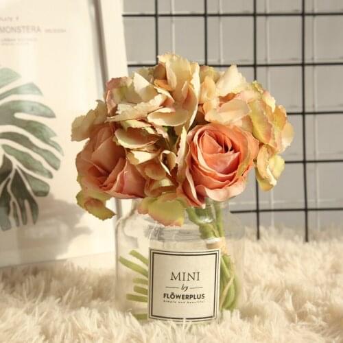 Artificial Rose Flower Simulation Silk Flowers Bouquet Elegant Beautiful Home Wedding Decoration Party Decal Florals