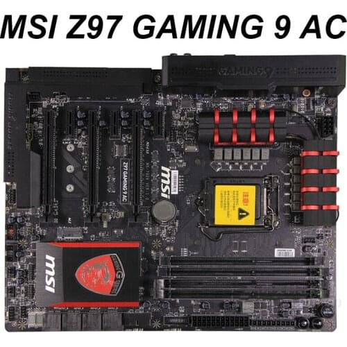 Used For MSI Z97 GAMING 9 AC Original Motherboard Z97 LGA 1150 DDR3 Socket LGA 1150 i3 i5 i7 DDR3 32GB SATA3 Desktop Mainboard