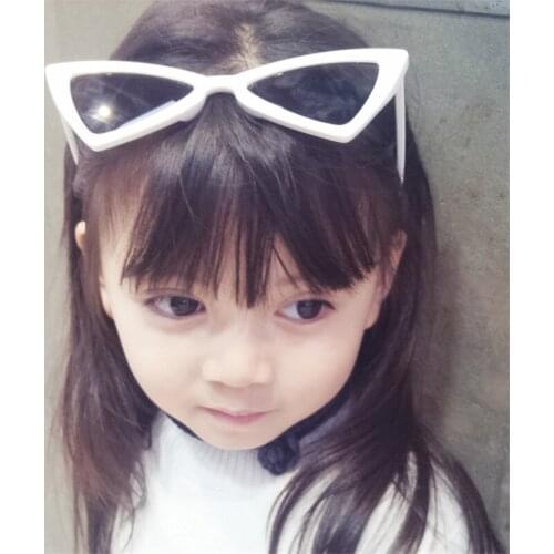 Hot selling 2021 Fashion Children Retro Vintage Sunglasses Female Pointed Bow Cat Eye kids Sunglasses KS021