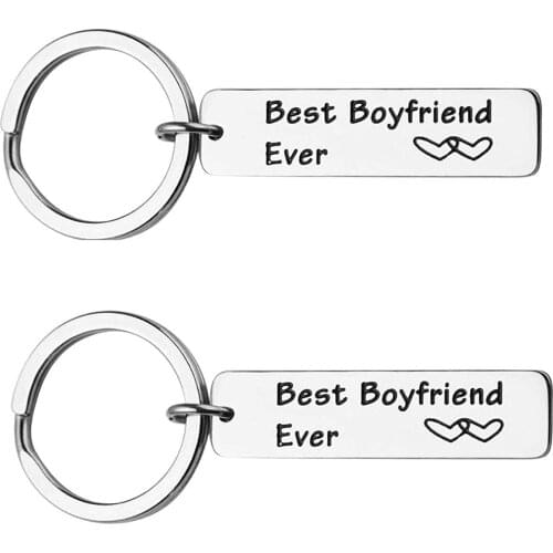 Best Boyfriend Ever Keychain Valentines Day Present Birthday Christmas Gifts for Him