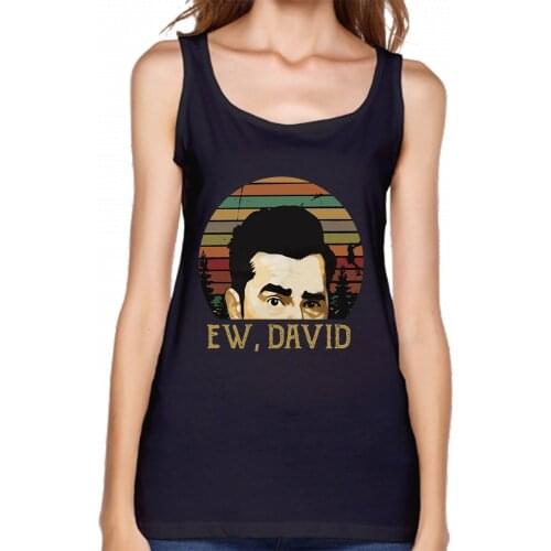 Ew David Tanks Top Humor Print Natural Summer Round Neck Cotton Pictures Gift Tanks