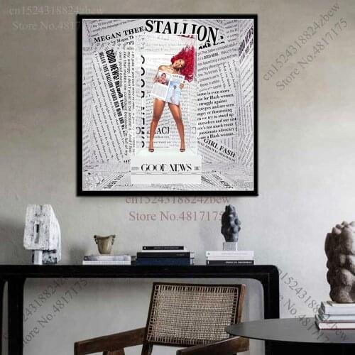 Megan Thee Stallion Poster Singer Music Album Don't Stop Suga Fever Good News Canvas Painting Wall Poster and Print Home Decor
