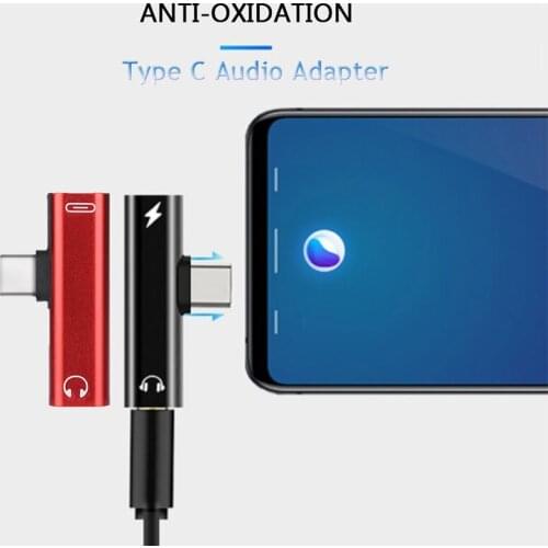 Metal 2 In 1 Audio Adapter Charging Connector For Xiaomi Huawei Mate 10 Pr Type C To 3.5mm Audio Aux Headphone Jack Cable Adapte