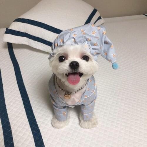 Cute Home Coat For Pet Dogs Cat Clothing Puppy Pajamas With Hat Small Dog Pomeranian Chihuahua Schnauzer Spring Clothes For Dog
