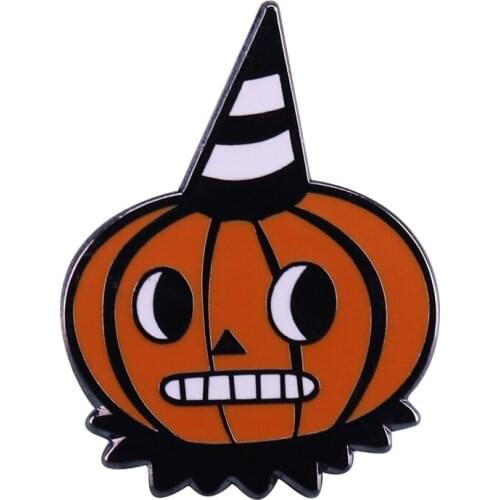 Cute Pumpkin Jack O Lantern Enamel Pin Halloween Party Favor