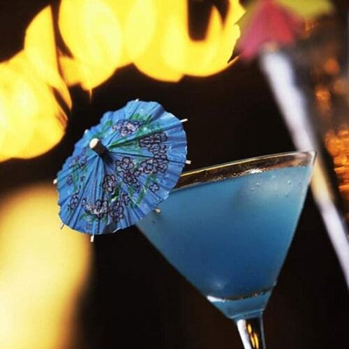 ABZS 144Pcs Mini Cocktail Sticks Colorful Umbrella Cake Party Drink Juice Decor Parasol Random Color