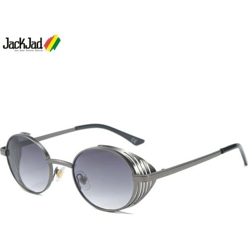 JackJad 2021 Fashion Cool SteamPunk Punk Style Vintage Sunglasses Metal Mesh Side Shield Hip Hop Brand Design Sun Glasses 3265