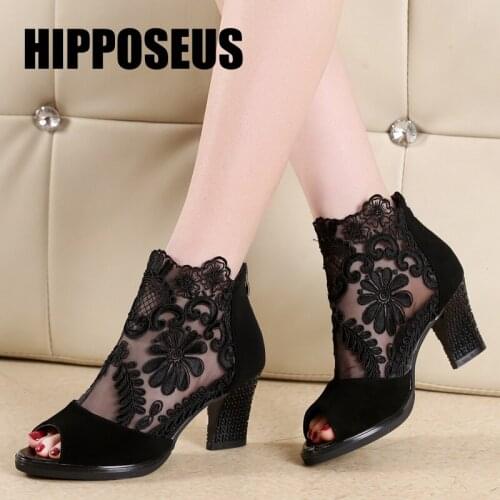 Women Shoes Sexy Mesh Dance Shoes Ballroom Women Sandals Girls Ladies Modern Jazz Breathable Mesh Square Dancing shoes Boots